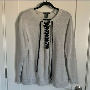 INC Lace-up Pullover